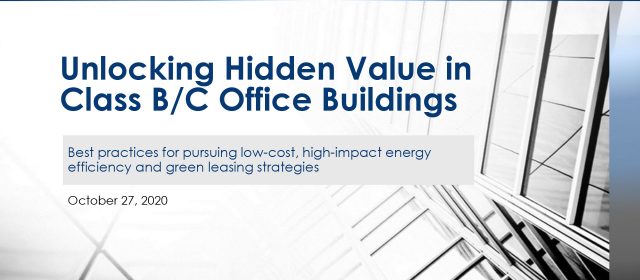 BOMA – Unlocking Hidden Value in Class B/C Office Buildings